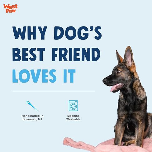 بطانية وغطاء للكلاب من WEST PAW Big Sky - بطانيات للحيوانات الأليفة للأثاث والأرائك والكراسي - بطانيات من الصوف الناعم الحريري للكلاب، مادة من جلد الغزال الصناعي قابلة للغسل في الغسالة - لون وردي مغبر - صغير in Saudi Arabia