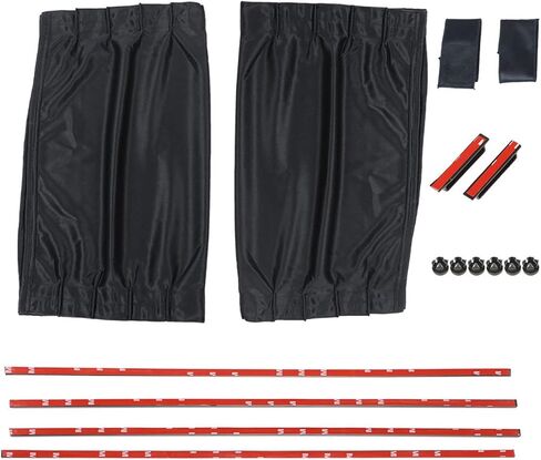 2 قطعة سيارة سوداء الشمس الظل الجانب نافذة الستار السيارات طوي اكسسوارات نافذة ظلال الشمس الخصوصية الستار in Kuwait