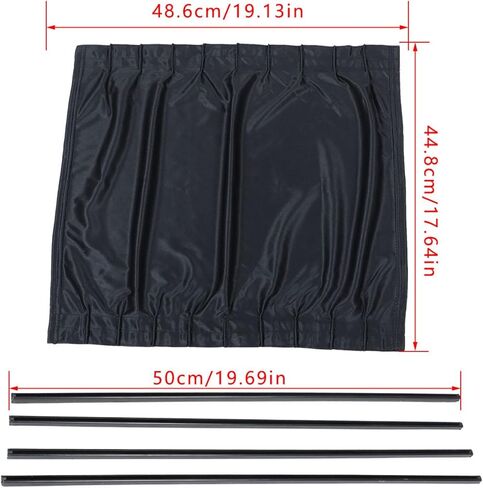 2 قطعة سيارة سوداء الشمس الظل الجانب نافذة الستار السيارات طوي اكسسوارات نافذة ظلال الشمس الخصوصية الستار in Kuwait