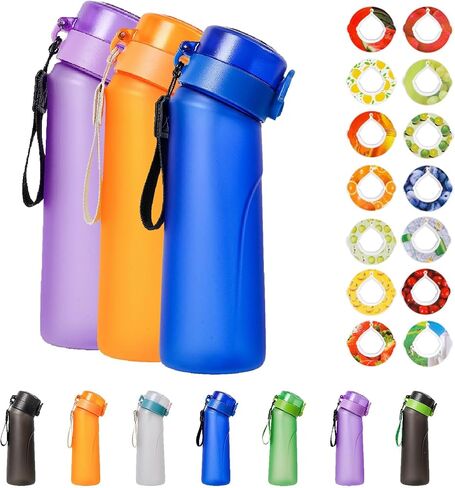 Air Water Bottle Up grade version Flavor Pods, Leak Proof Water Bottle with Straw, Gym Water Bottle, Sports Water Cup,Water Bottle Big 750ml (10p Flavor Pods，No bottle Included) in Saudi Arabia