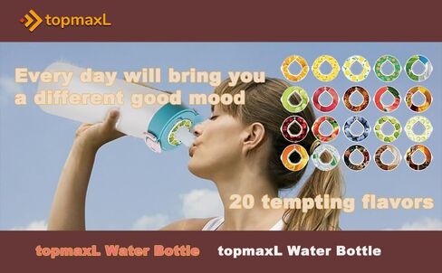 Air Water Bottle Up grade version Flavor Pods, Leak Proof Water Bottle with Straw, Gym Water Bottle, Sports Water Cup,Water Bottle Big 750ml (10p Flavor Pods，No bottle Included) in Saudi Arabia