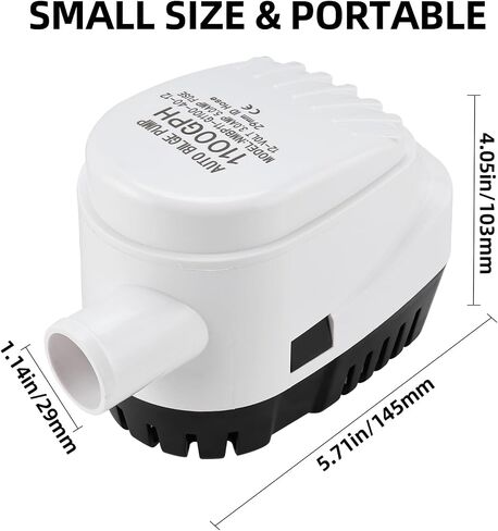 Amarine Made Bilge Pump Automatic Submersible Bilge Pump 12v 1100gph Small Boat Bilge Water Pump with Float Switch for Boat RV Marine in Saudi Arabia