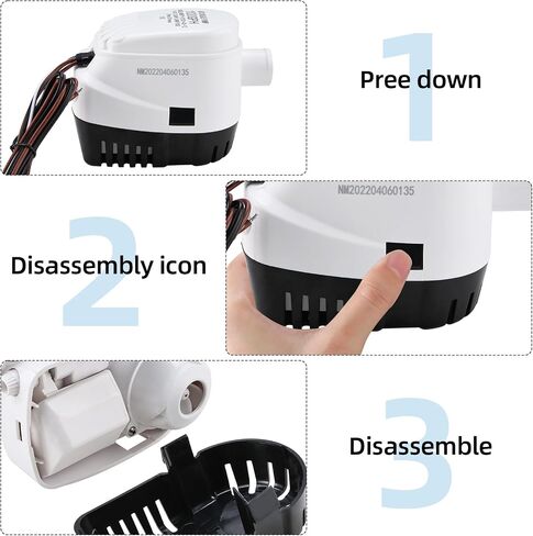 Amarine Made Bilge Pump Automatic Submersible Bilge Pump 12v 1100gph Small Boat Bilge Water Pump with Float Switch for Boat RV Marine in Saudi Arabia