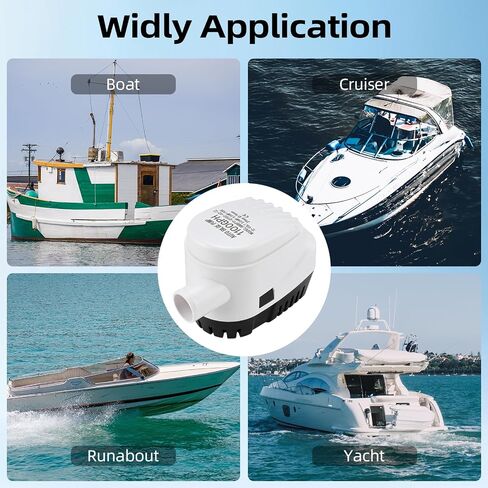 Amarine Made Bilge Pump Automatic Submersible Bilge Pump 12v 1100gph Small Boat Bilge Water Pump with Float Switch for Boat RV Marine in Saudi Arabia