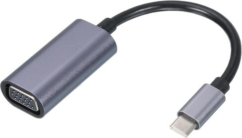 MECCANIXITY Type C to VGA Adapter Aluminum Video Cable Box External HD VGA Device Black for TV, Monitor, Projector, Pad in Saudi Arabia