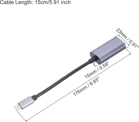 MECCANIXITY Type C to VGA Adapter Aluminum Video Cable Box External HD VGA Device Black for TV, Monitor, Projector, Pad in Saudi Arabia