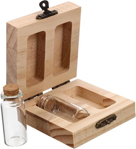 runrotoo صندوق Lanugo الحفاظ على الحبل السري الطفل تذكار زجاجات الأطفال حديثي الولادة شعر الحيوان تذكار تخزين شعر الجنين لحديثي الولادة زهور خشبية فتاة طفل صغير in Kuwait