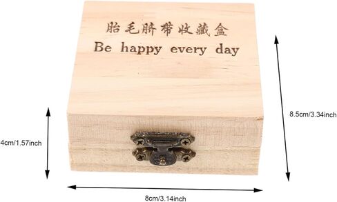 runrotoo صندوق Lanugo الحفاظ على الحبل السري الطفل تذكار زجاجات الأطفال حديثي الولادة شعر الحيوان تذكار تخزين شعر الجنين لحديثي الولادة زهور خشبية فتاة طفل صغير in Kuwait