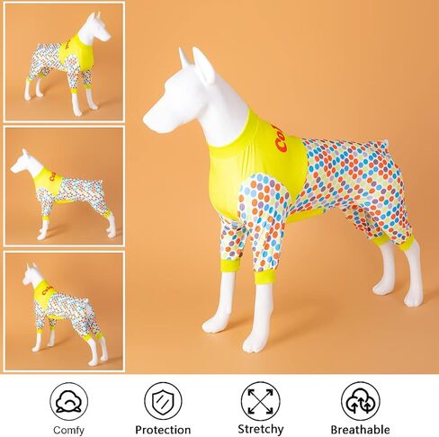 بدلة تعافي الحيوانات الأليفة من LovinPet للكلاب، بذلة ما بعد الجراحة لملابس الكلاب، ملابس داخلية للكلاب كقاع تحت معاطف الكلاب، مسامية ومرنة للتعليق بيجامة بطبعات السماء المنقطة للكلاب الكبيرة in Saudi Arabia