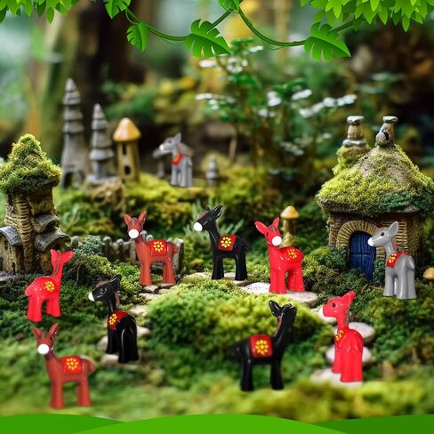 80 Pcs Mini Resin Donkey Figurines Micro Landscape Donkey Miniature Figurines Mini Figurines in Bulk Tiny Donkey Animal Decoration for DIY Garden Cake Topper Dollhouse Terrarium Craft in Saudi Arabia