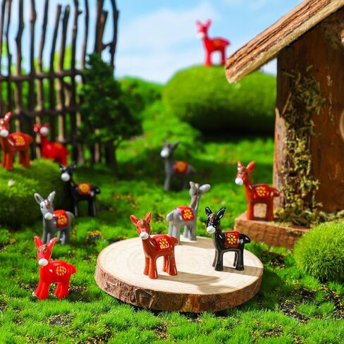 80 Pcs Mini Resin Donkey Figurines Micro Landscape Donkey Miniature Figurines Mini Figurines in Bulk Tiny Donkey Animal Decoration for DIY Garden Cake Topper Dollhouse Terrarium Craft in Saudi Arabia