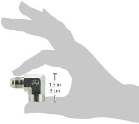 Brennan Industries 2502-06-04-FG Forged Steel 90 Degree Elbow Adapter, 9/16"-18 SAE x 1/4"-18 NPTF Thread, 3/8" Male JIC x 3/8" Female NPTF, 0.750" Flats in Saudi Arabia