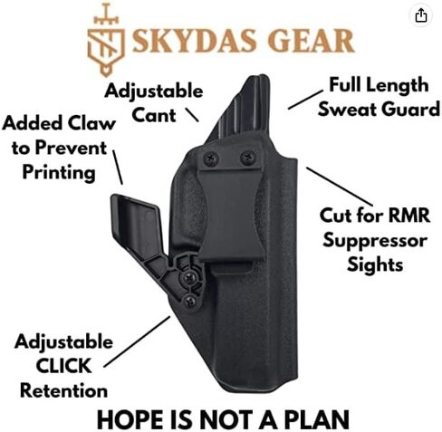 Skydas Gear JEDBURGH Ruger 57 IWB Kydex Holster | حزام داخلي للحمل المخفي | الاحتفاظ قابل للتعديل in Saudi Arabia