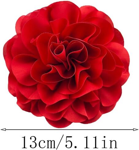 Dainty Satin Fabric Rose Flower Large Brooch Pin Handmade Big Camellia Brooch Lapel Pins Wedding Party Dance Banquet Dress Suit Ceremony Clothes Accessories Jewelry Gifts for Women in Saudi Arabia