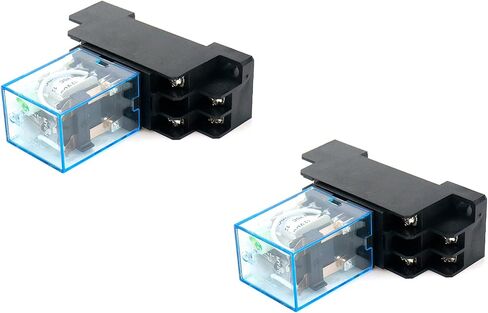 DPDT مرحل الطاقة الكهرومغناطيسي IEC255 DC 12V لفائف 8 دبوس مع قاعدة المقبس - 2 قطعة in Saudi Arabia