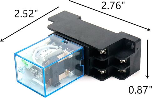 DPDT مرحل الطاقة الكهرومغناطيسي IEC255 DC 12V لفائف 8 دبوس مع قاعدة المقبس - 2 قطعة in Saudi Arabia