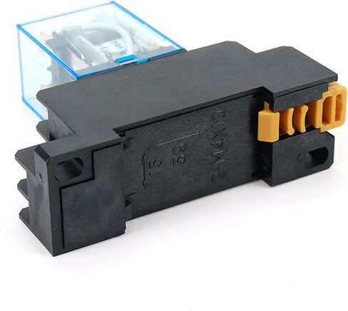 DPDT مرحل الطاقة الكهرومغناطيسي IEC255 DC 12V لفائف 8 دبوس مع قاعدة المقبس - 2 قطعة in Saudi Arabia