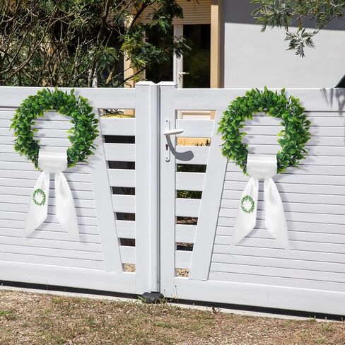 XunYee 2 Pcs Wreath Sash for Front Door 4.5" W x 56" l Blank White Satin sash for Embroidery Monogram Front Door Decor for Spring Cabinet Yard Outdoor Wedding Party in Saudi Arabia