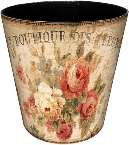 10L/2.64 Gallon PU Leather Trash Can, Decorative Waterproof Wastebasket Dustbin Garbage Bin for Home Office Bathroom - Gardening 2 in Saudi Arabia