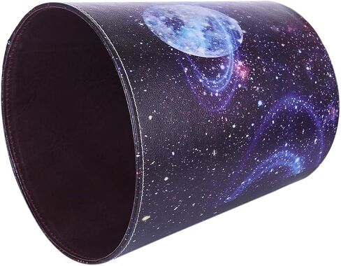 10L/2.64 Gallon PU Leather Trash Can, Decorative Waterproof Wastebasket Dustbin Garbage Bin for Home Office Bathroom - Gardening 2 in Saudi Arabia
