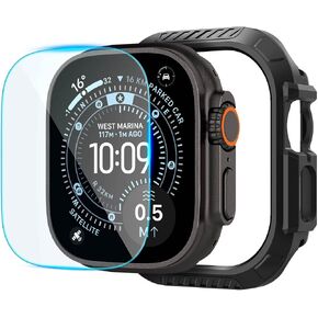 حافظة Spigen لساعة Apple Ultra 3/2/1 مقاس 49 ملم مع نظام قفل آمن | غطاء TPU متين واقٍ ومقاوم للصدمات ومقاوم للخدش من Lock Fit - أسود in Kuwait