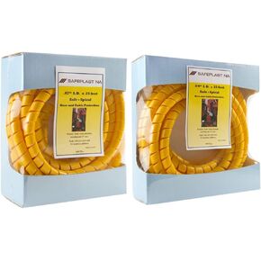 Pre-Cut Spiral Wrap Hose Protector, 3/4" OD, 25' Length, Yellow in Kuwait
