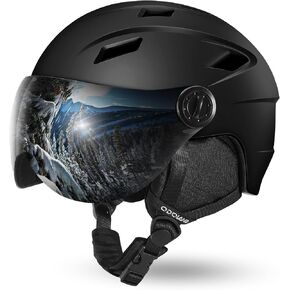 Odoland Ski Helmet with 2-in-1 Visor Goggles, Light Weight Snowboard Helmet for Men Women, Snow Sport Helmets for Skiing, Skating, Snowboarding in Kuwait
