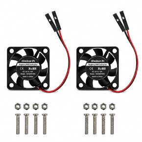 iUniker Raspberry Pi 4 Cooling Fan - 30x30x7mm Brushless CPU Fan for Pi 4, 3, 2, 1 B+, RetroFlag NESPI Case (2-Pack) in Kuwait