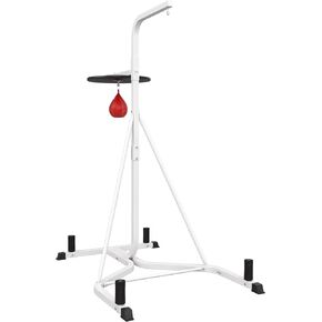 Soozier 2 in 1 Punching Bag Stand, Adjustable Height Heavy Bag Stand with Weighted Base and Speed Bag, Freestanding for Home Gym in Kuwait