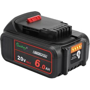 waitley 20V 6.0Ah Replacement Battery Compatible with Dewalt Tools | Lithium-Ion Battery Compatible With DCB200 DCD DCF DCG Series Cordless Power Tools Not Made By Dewalt in Kuwait