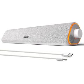 SOULION R50 Bluetooth Computer Speakers, 3.5mm PC Sound Bar for Desktop Monitor, Wired USB Powered & Colorful RGB Lights with Switch Button, Stereo Surround Sound Soundbar for Computer Laptop in Kuwait