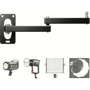 Wall Mounting Boom Arm Holder: Fold Extend Adjustable Long Bracket,Heavy Duty Wall Mount,for Photography Strobe Light Monolight, Softbox,Ring Light,for Live Broadcast(1/4" Screw) in Kuwait