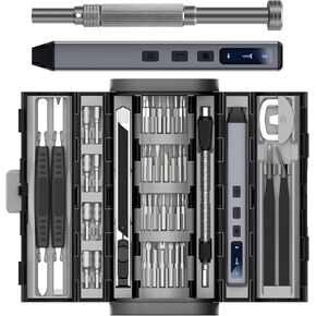 LIFEGOO Cordless Screwdriver Kit, 3.6V Cordless Drill 37 in 1 Electric Screwdriver Set, 4Nm Torque Automatic Power Screwdriver with USB Recharge, LED Light for Home Improvement in Kuwait