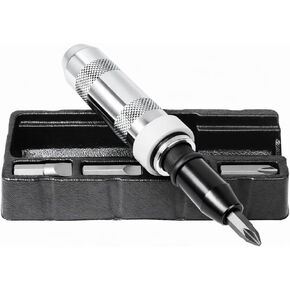 Powerbuilt - 7 Pc. Mini Impact Driver & Extractor Set, Hand Tools, Bit Drivers & Bits, Bit Drivers - Multi-In-One (647767), Silver in Kuwait
