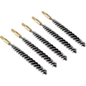 BOOSTEADY 5 Pcs Nylon Bristle Bore Gun Cleaning Brush for Pistol, 50 Professional Square Patches, .260/6.5MM, .17, .22, .357/9MM, .40, .45, .30 Caliber in Kuwait