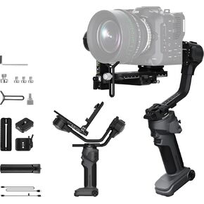 ZHIYUN Weebill 3، مثبت انحراف ثلاثي المحاور لكاميرات DSLR وكاميرا بدون مرآة، نيكون سوني باناسونيك كانون فوجي فيلم BMPCC 6K، تكامل الضوء والميكروفون، شحن سريع PD in Kuwait