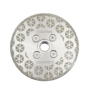 KURSTOL Grinding Cutting Diamond Blade - Granite Grinding Wheel 5"/125mm 5/8-11" Flange, Double-Sided Diamond Cutting Disc Saw Blade for Beveling Shaping Marble,Porcelain,Ceramic Tile,Quartz in Kuwait