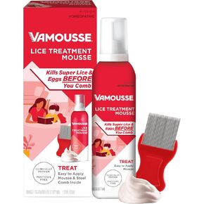 Vamousse PRO Lice Emergency Kit, Includes Lice Treatment Mousse (6 Oz), Daily Lice Shampoo (4 Oz), Lice Repellent Spray (3 Oz), Steel Lice Comb & 2 Clips, for Kids & Adults, Ideal for Daily Use in Kuwait
