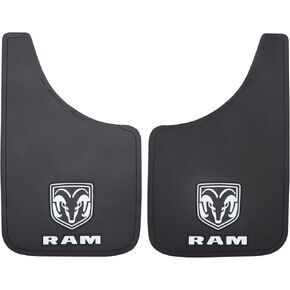 Plasticolor 000490R01 RAM White Logo Easy Fit 9"x15" Mud Guard - Left and Right Set in Kuwait