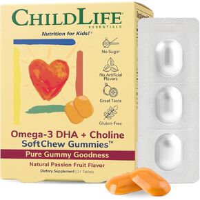 CHILDLIFE ESSENTIALS Healthy Vision SoftMelts - for Infants, Babies, Kids, Toddlers, Children, and Teenagers - Natural Berry Flavor - 27 Tablets in Kuwait