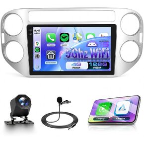 for Volkswagen Tiguan 2010 2011 2012 2013 2014 2015 Android Car Stereo 2+32G Support Wireless Carplay&Android Auto with 9 inch Touchscreen GPS Navigation Bluetooth USB WiFi FM/RDS Radio Backup Camera in Kuwait
