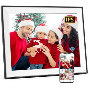 Large 32GB Digital Picture Frame Electronic Picture Frame - 16.2 Inch Wall Mountable Wi-Fi Picture Frame, Auto-Rotate, Motion Sensor, Share Photos Video via App Email, Free Cloud Storage, Gift for Him in Kuwait