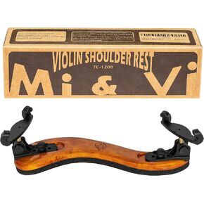 Classic Violin Shoulder Rest (Violin 1/2-1/4 & Viola 12"-11") with Adjustable Height | Collapsible | Real Maple Wood| Excellent Support Grip - By MIVI Music in Kuwait