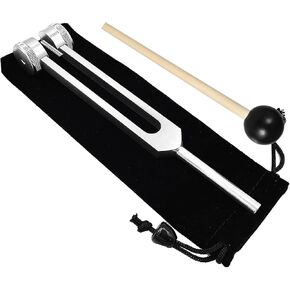 Angel Tuning Forks Set - 4096 Hz, 4160 Hz, 4225 Hz with Wooden Hammer and Velvet Bag - Sound Therapy, Healing, Meditation Musical Instrument in Kuwait
