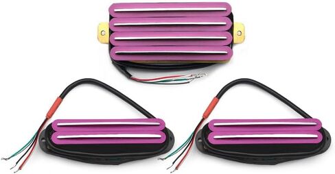 SAPHUE Dual Hot Rail Humbucker Single-Coil-Sized Guitar Humbucker Pickup Fit Fender Strat Squier Tele Electric Guitar (Ivory/Black) in Kuwait