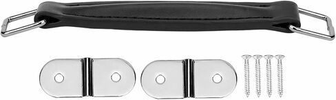 Guitar Amplifier Handle,PU Leather Internal Steel Leather Style Replacement Strap Handle Amp Handle Strap for Guitar Amplifiers Speaker (black) in Kuwait