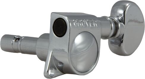 Grover 406C6 Rotomatic Mini 6 in Line Self Locking Machine Heads, Chrome & JIM DUNLOP SLS1501N Straplok® Traditional Strap Retainer System, Nickel in Kuwait