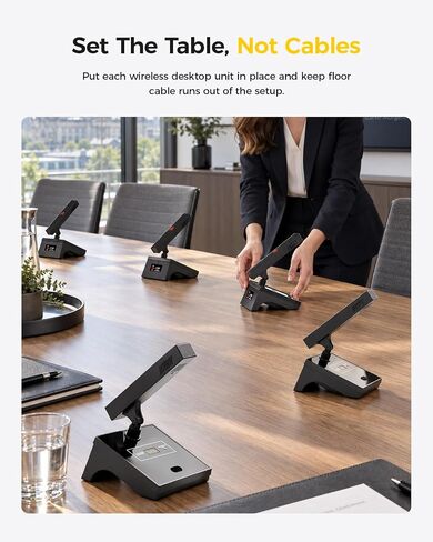 XTUGA YT8 UHF 8 Channel Desktop Gooseneck Microphone System Conference Mics Super-Low Background Noise for Large Conferences, Public Speaking in Kuwait