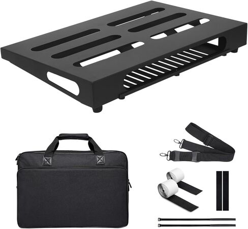 SOYAN 18" x 11.8" Guitar Pedal Board with Gig Bag, Build-in Power Supply Cradle (L-18S) in Kuwait