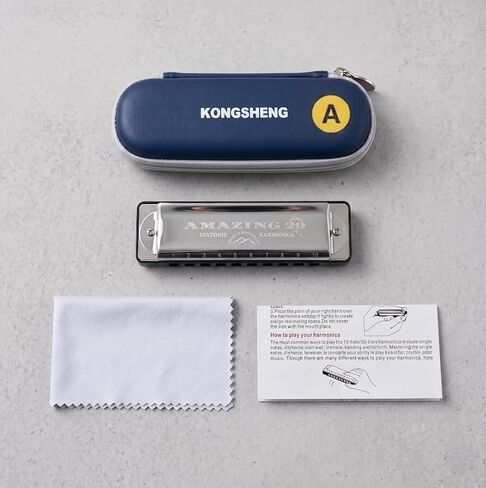 KONGSHENG New Amazing 20 10-Hole Diatonic Harmonica (C, White) in Kuwait